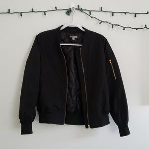 Black bomber jacket